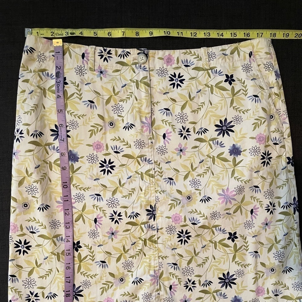 J.Jill Live In Chino Women’s cotton floral Pencil Skirt - Picture 6 of 10